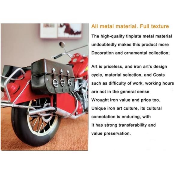 Mini Motorcycles, Handmade Iron, Creative Locomotive Props, Harley Davidson - Picture 3 of 8